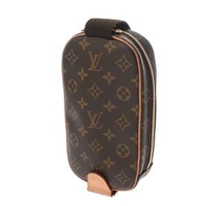 Louis Vuitton Monogram Pochette Bag Ganju Body Brown Canvas